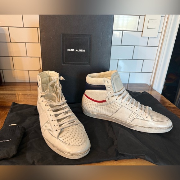 Saint Laurent Other - “Dirty” Saint Laurent High Top Sneaker Sz 45 (US 12)